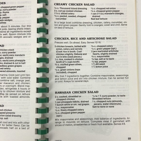 300 Ways With Salads Spiral Bound Cookbook By Morris Press 1994 Veggie Recipes - Picture 12 of 12